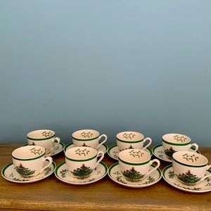 Spode Christmas  8 cup and saucer sets